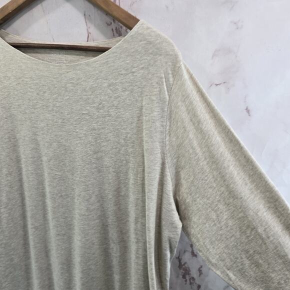 J Jill Shirt Womens 2X XXL Beige Long Sleeve Pure Boatneck Layered Tunic Flowy - Picture 9 of 10